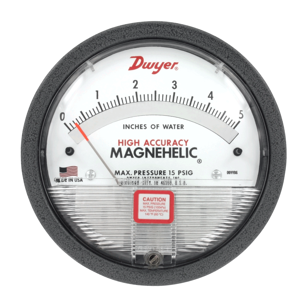 Series 2000-HA Manómetro De Presión Diferencial Magnehelic® De Alta Precisión
