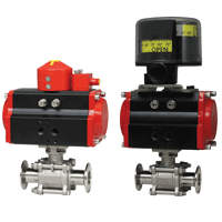 Series WE03 Válvula Esférica De Acero Inoxidable De Triple Abrazadera De 3 Piezas