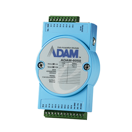 ADAM-6050-D1 12DI/6DO IoT Modbus/SNMP/MQTT Ethernet E/S remotas