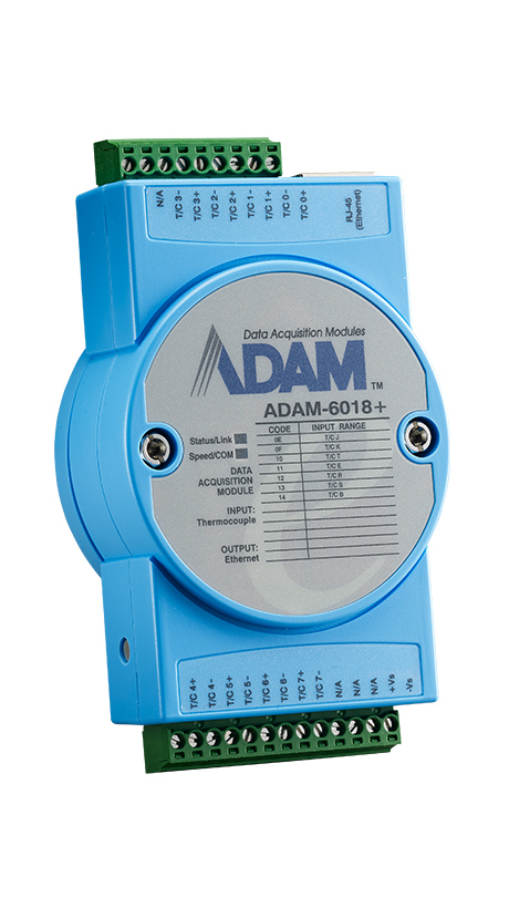 ADAM-6018+ 8Termopar IoT Modbus/SNMP/MQTT Ethernet E/S remotas