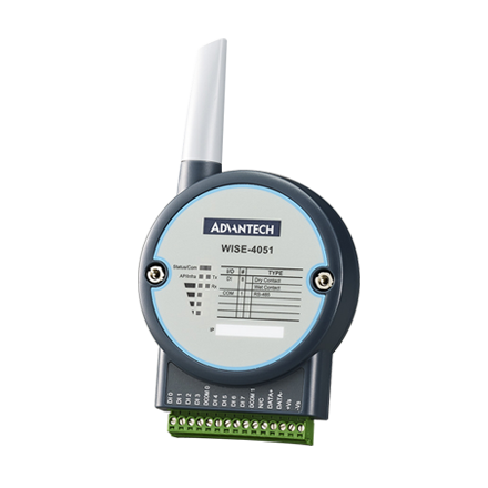 WISE-4051-B E/S inalámbrica 8DI 2.4G WiFi IoT con 1RS-485