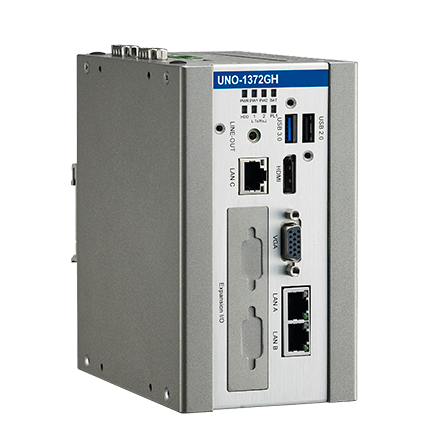 UNO-1372GH PC de riel DIN con control Intel® Atom™ de cuatro núcleos, clase I, división 2