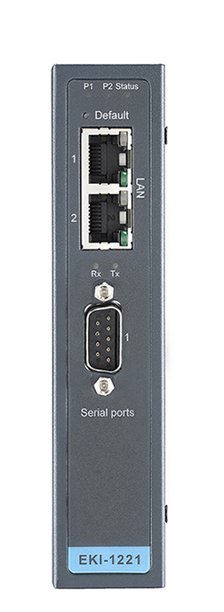 [NVT004430] EKI-1221CI Puerta de enlace Modbus industrial de 1 puerto - Aislamiento, temperatura amplia