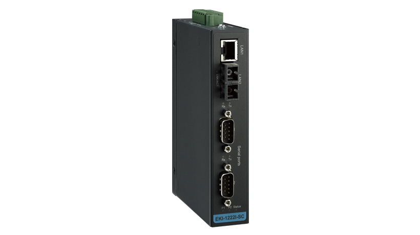 EKI-1222I-SC Puerta de enlace Modbus de 2 puertos con fibra y WT