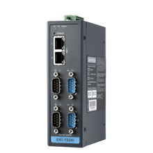 EKI-1224I Puerta de enlace Modbus industrial de 4 puertos - Temperatura amplia