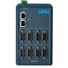 EKI-1228-DR Puerta de enlace Modbus industrial de 8 puertos