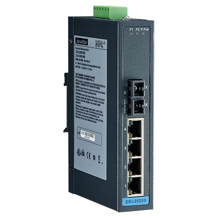 EKI-2525S-AE Conmutador Ethernet no administrado monomodo 4FE+1FE SC