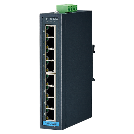 EKI-2528I-BE Conmutador Ethernet no administrado 8FE, -40~75 ℃