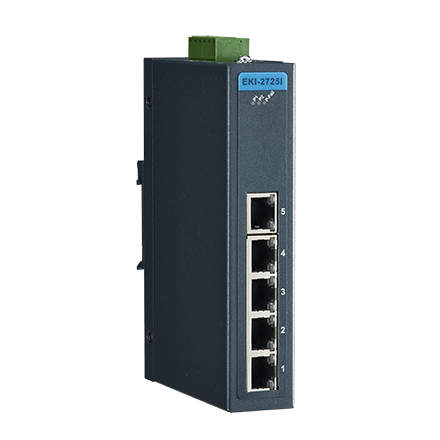EKI-2725I Conmutador Ethernet no administrado 5GE, -40~75 ℃
