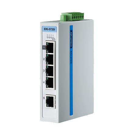 EKI-5725I Conmutador Ethernet no administrado 5GE, ATEX/C1D2/IECEx, -40~75 ℃