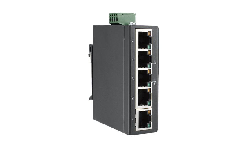BB-ESW105-A Conmutador Ethernet industrial no administrado de tipo delgado 5FE con entrada de alimentación de VCA baja