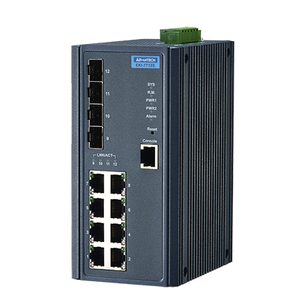 EKI-7712E-4F-AE  Conmutador Ethernet administrado 8FE+4G SFP