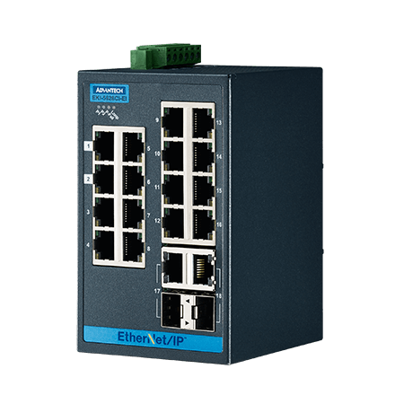 [NVT004495] EKI-5626CI-EI Conmutador Ethernet gestionado combinado 16FE+2G compatible conEtherNet/IP, -40~75 ℃