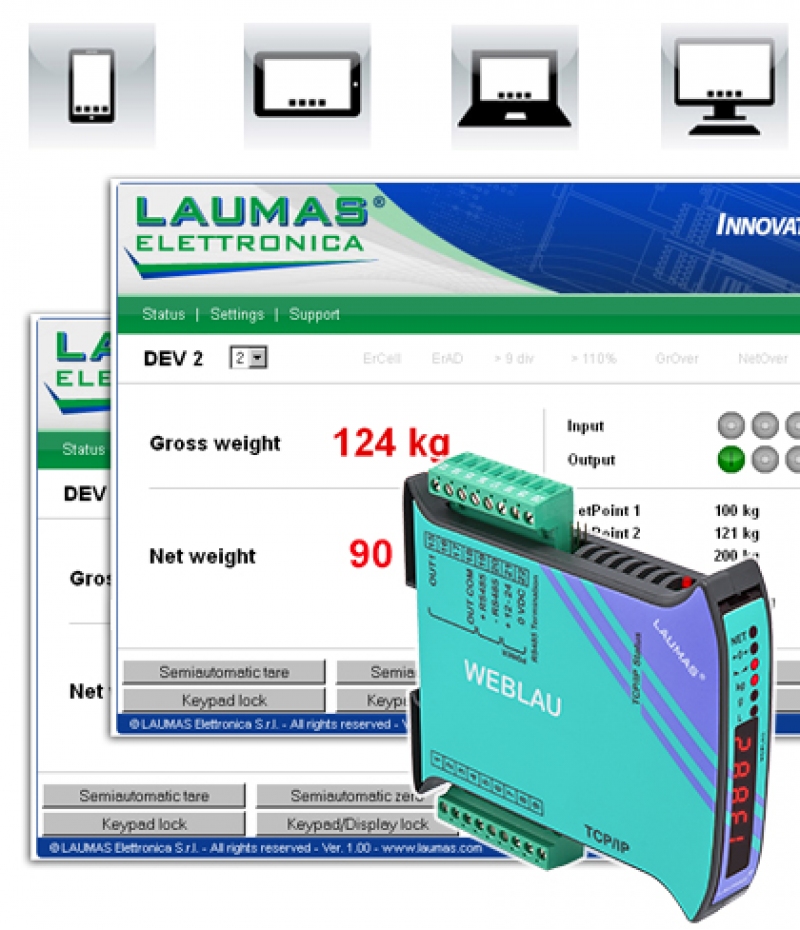Servidor Web Maestro WEBLAU Para Serie W Y TLB (máx. 8)