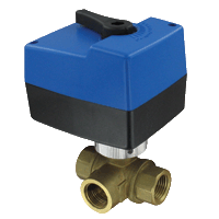 [NVT012042] Series 3HBAV Válvula De Bola Eléctrica Desmontable De Tres Vías (3HBAV0212: Válvula esférica desmontable de tres vías, valor Cv de 4.5, NPT de 1/2", 120 VCA, flotante)