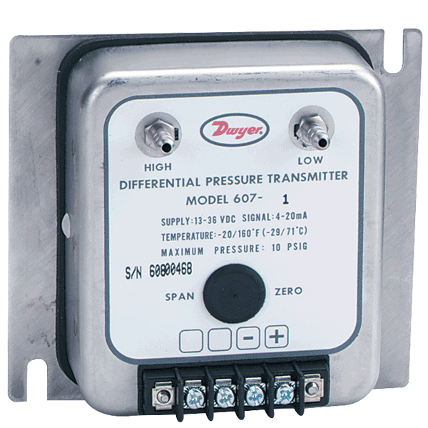 [NVT012288] Series 607 Transmisor de Presión Diferencial (607-0: Transmisor de presión diferencial, rango 0-.10" w.c.)