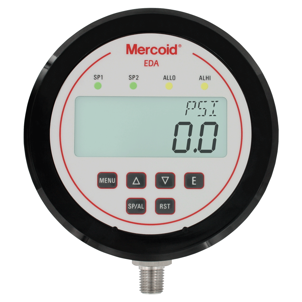 [NVT014888] Series EDA Presostato Electrónico (EDAW-N1E1-02T0: Interruptor de presión electrónico, rango de 0-20 psi, conexión inferior NPT macho de 1/4", acero inoxidable 316, 2 relés SPDT.)