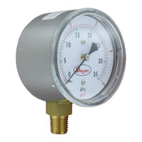 [NVT015519] Series LPG5 Manómetro De Baja Presión De 2,5" (LPG5-D0022N: Medidor de baja presión de 2.5", rango doble de 0-10 psi (0-70 kPa), conexión inferior)