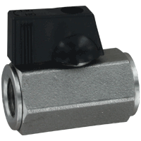 [NVT017025] Series SMV2 Válvula Esférica De Acero Inoxidable Miniatura (SMV2-WF1: Válvula esférica miniatura de acero inoxidable con rosca NPT de 1/8", hembra x hembra)