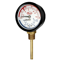 [NVT017384] Series TRI2 Medidor Tridicator (TRI2-100-25E: 0 a 100 psi (0 a 700 kPa), montaje trasero de 1/4" con v stago exterior)