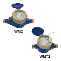 [NVT018093] Series WM2/WMT2 Medidor De Agua De Chorro Múltiple (WMT2-A-C-01: Medidor de agua multichorro de latón de 5/8" x 1/2" (GPM), con salida pulsada.)