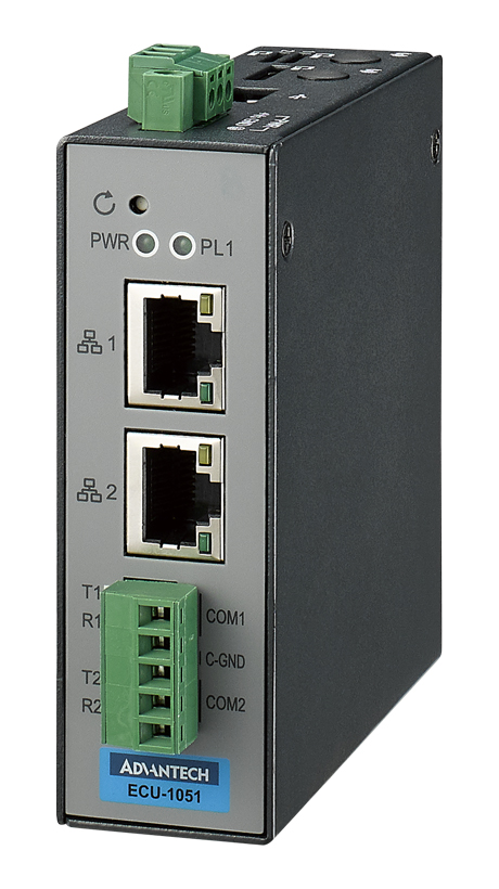 ECU-1051 Puerta de enlace 2LAN 2COM Modbus/BACnet/101/104/DNP3/PLC/Azure/AWS IoT