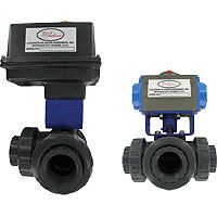 [NVT012075] Series 3PBV Válvula De Esfera Automática De Plástico De Tres Vías