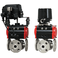 [NVT018075] Series WE34 Válvula Esférica De Acero Inoxidable Con Brida De 3 Vías