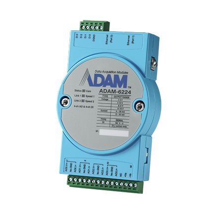 [NVT000797] ADAM-6224 4AO/4DI IoT Modbus/SNMP/MQTT 2 puertos Ethernet E/S remotas