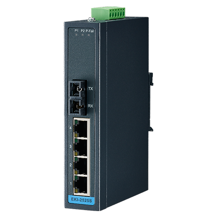 [NVT004452] EKI-2525M-BE Conmutador Ethernet no administrado multimodo 4FE+1FE SC