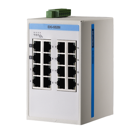 [NVT004485] EKI-5526I-AE Conmutador Ethernet no administrado 16FE, ATEX/C1D2/IECEx, -40~75 ℃