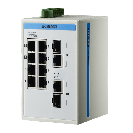 [NVT004499] EKI-5629CI-AE Conmutador Ethernet no administrado combinado 8FE+2G, ATEX/C1D2/IECEx, -40~75 ℃