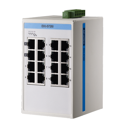 [NVT004505] EKI-5726I-AE Conmutador Ethernet no administrado 16GE, ATEX/C1D2/IECEx, -40~75 ℃