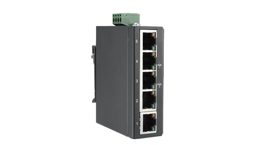 [NVT001452] BB-ESW105-A Conmutador Ethernet industrial no administrado de tipo delgado 5FE con entrada de alimentación de VCA baja