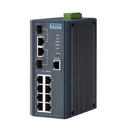 [NVT004528] EKI-7710E-2C-AE Conmutador Ethernet gestionado combinado 8FE+2G