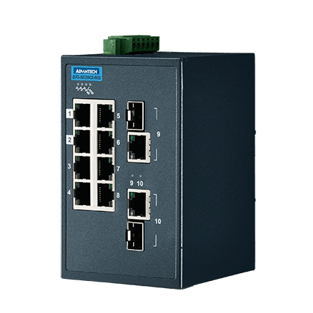 [NVT004501] EKI-5629CI-MB Conmutador Ethernet gestionado combinado 8FE+2G compatible con Modbus/TCP, -40~75 ℃