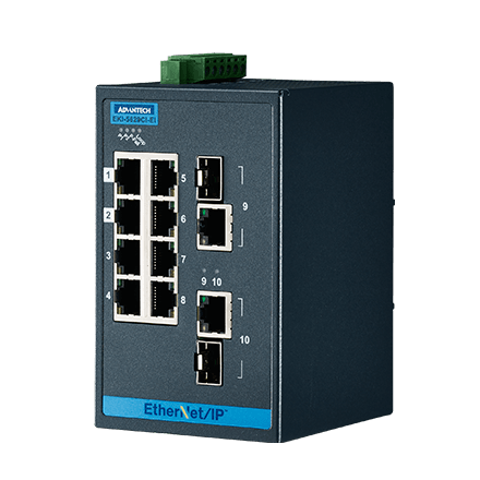 [NVT004500] EKI-5629CI-EI Conmutador Ethernet gestionado combinado 8FE+2G compatible con EtherNet/IP, -40~75 ℃